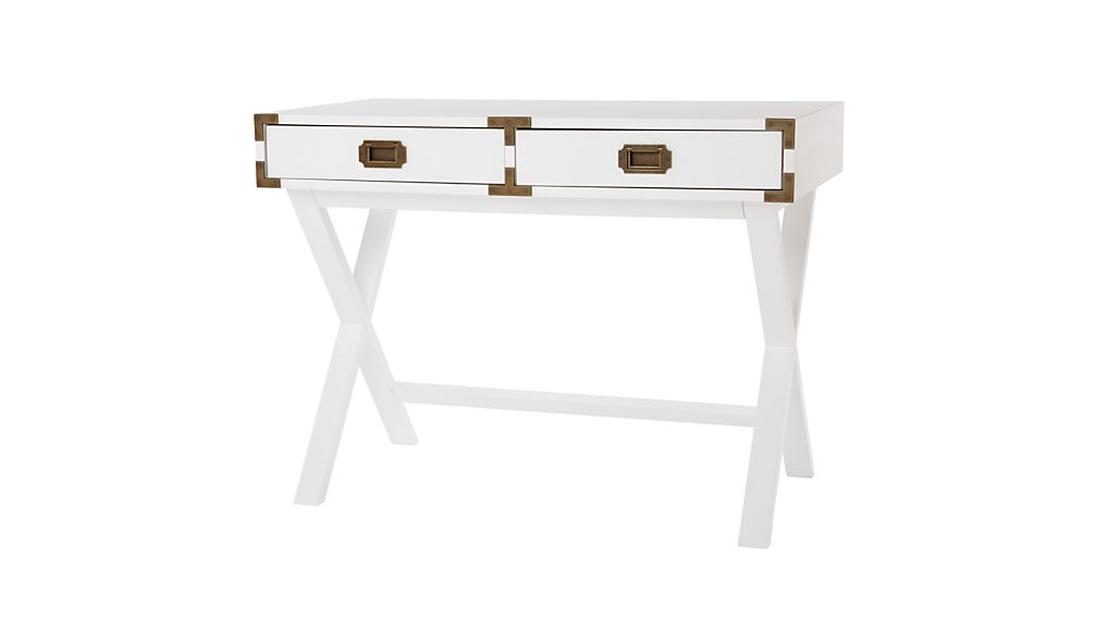 Kids White Campaign Desk Crate And Barrel