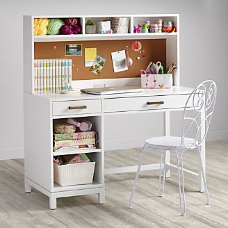 Kids Desks Study Tables Desk Chairs Crate And Barrel Kids Cargo White Desk And Hutch
