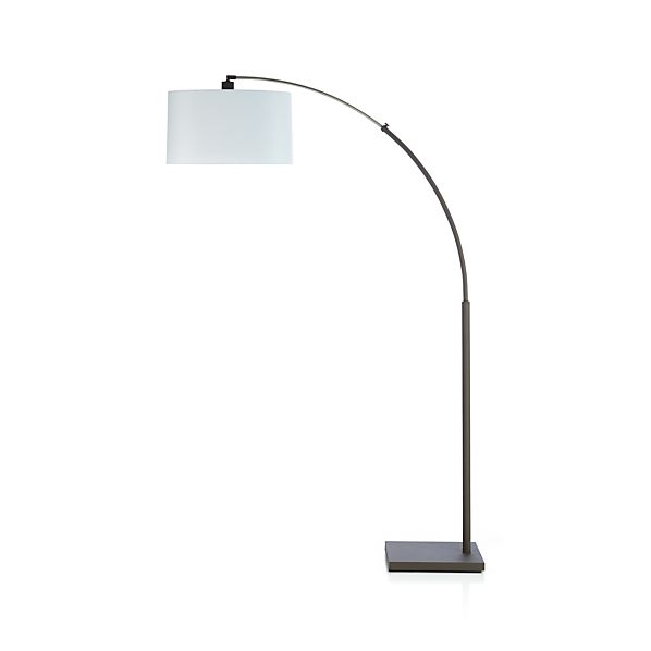 Dexter Arc Floor Lamp With White Shade