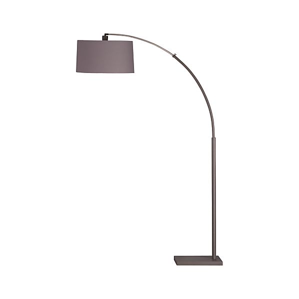 Dexter Arc Floor Lamp With Grey Shade