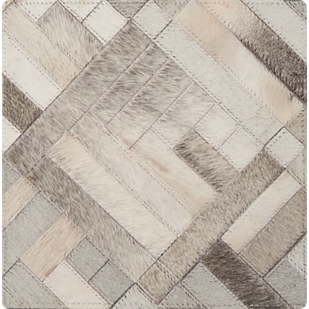 Dez Grey Cowhide 12 Sq Rug Swatch Reviews Crate And Barrel