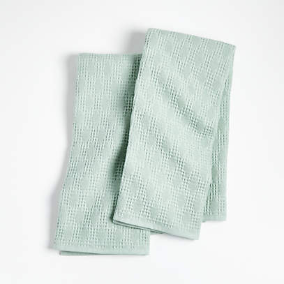 mint green towels