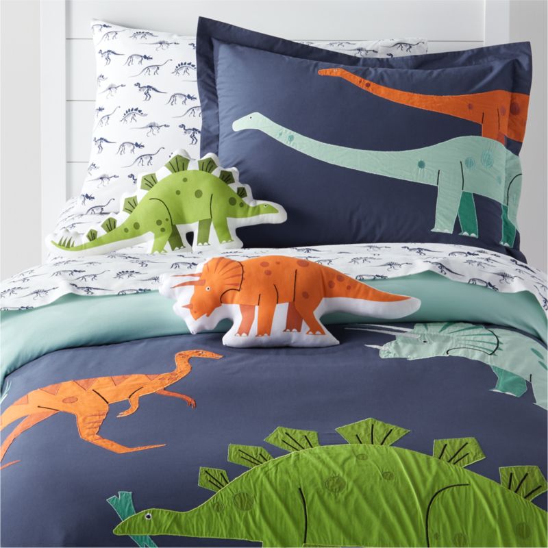 navy dinosaur bedding