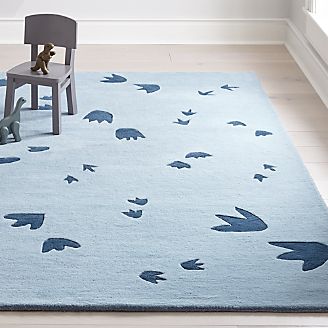 Nursery Rugs Crate And Barrel Dino Foot Prints Rug