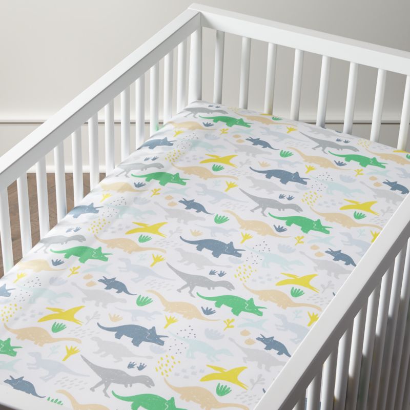 Organic Dinosaur Crib Fitted Sheet Reviews Crate And Barrel