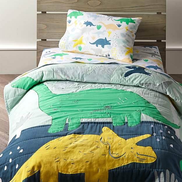 Cb2 Free Shipping >> Dinosaur Toddler Bedding | Crate and Barrel Cb2 Free Shipping >> Dinosaur Toddler Bedding | Crate and Barrel