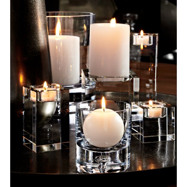Oslo Medium Crystal Tea Light Candle Holder Crate and Barrel