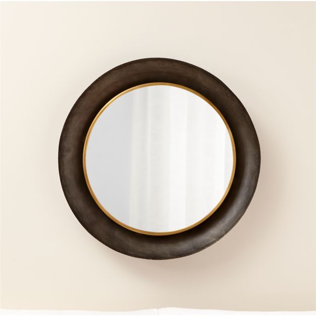Dish Round Wall Mirror in Mirrors + Reviews Crate and Barrel
