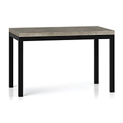 Parsons Concrete Top Dark Steel Base Dining Tables Crate And Barrel Parsons Concrete Top Dark Steel Base 48x28 Dining Table