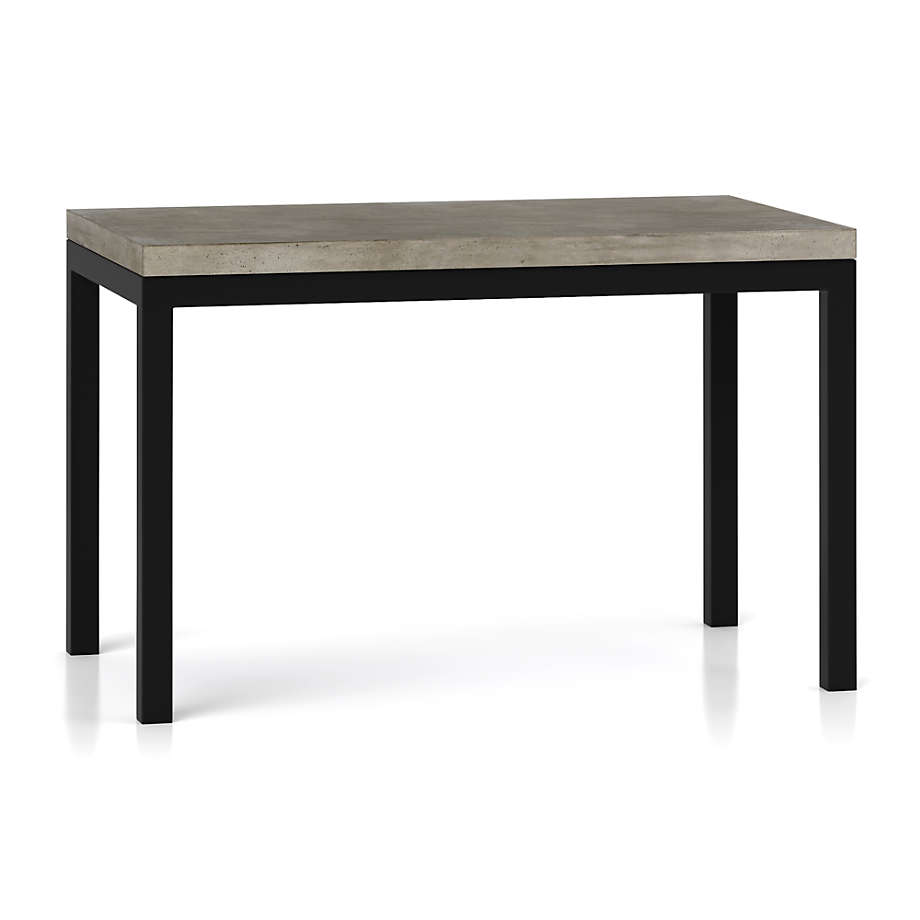 Parsons Concrete Top/ Dark Steel Base 48x28 Dining Table ...