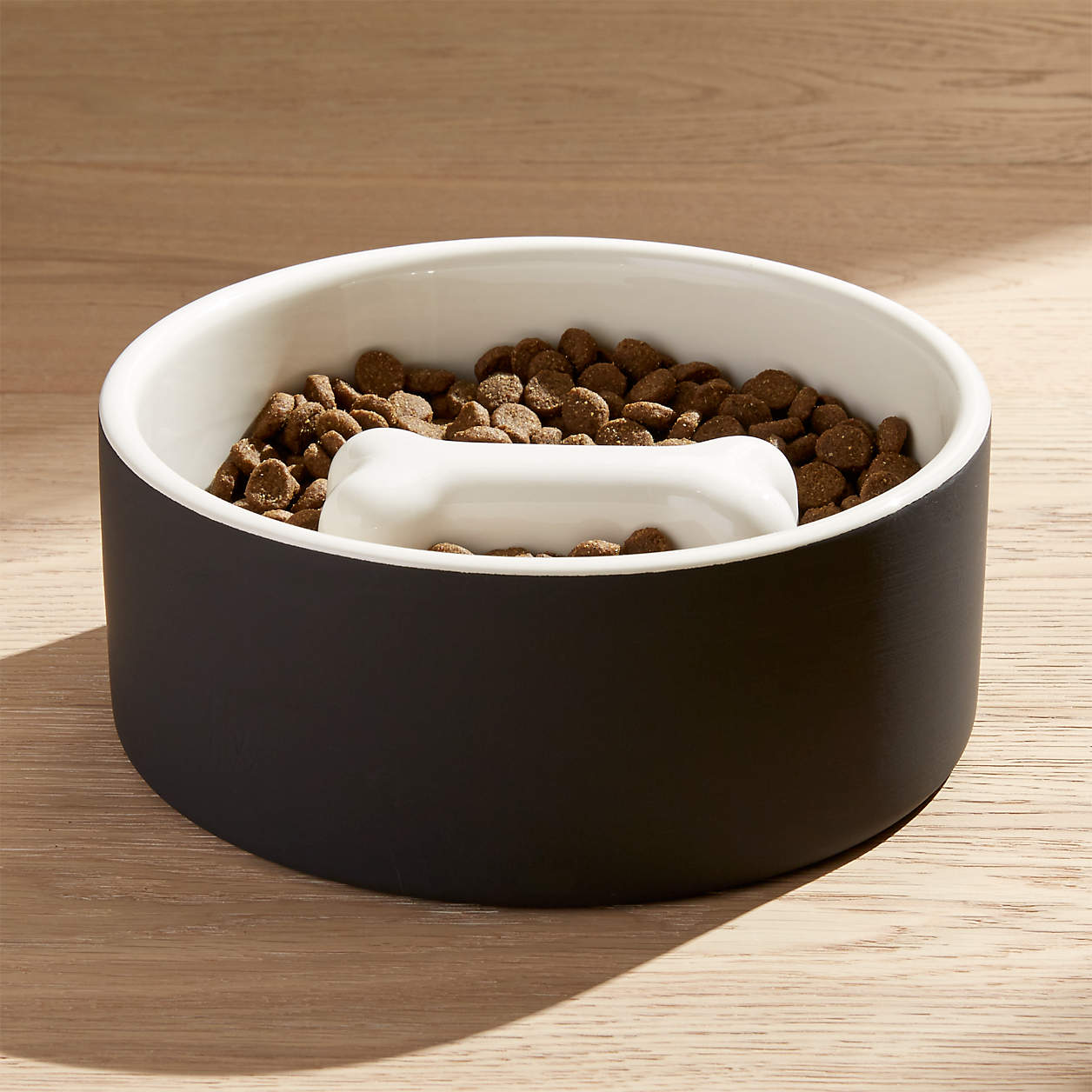 Large Slow Feed Dog Bowl + Reviews Crate and Barrel