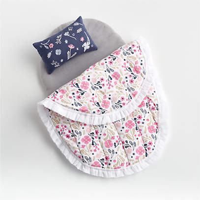 pink moses basket bedding set