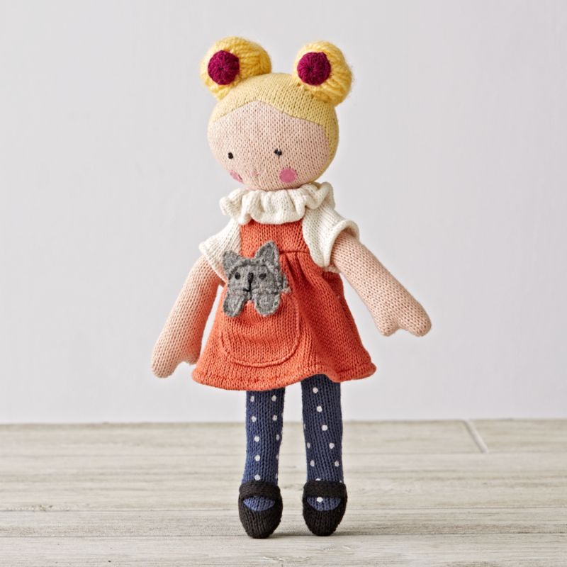 Knit Blonde Toddler Doll Crate and Barrel