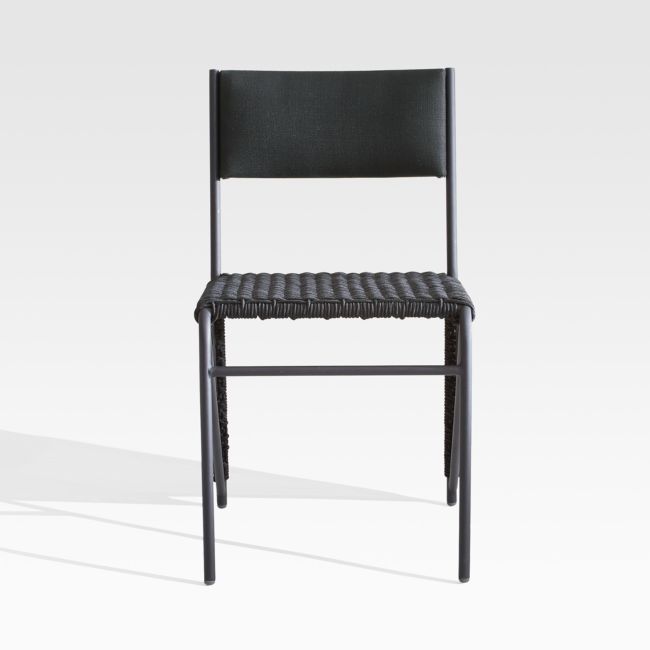 Online Designer Patio Dorado Black Small Space Outdoor Dining Chair