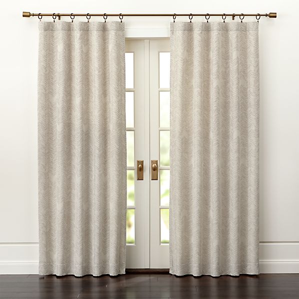 Dover Cream Taupe Curtain Panels Crate And Barrel