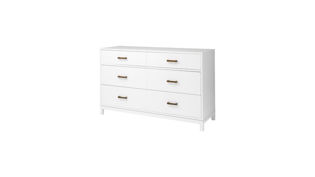 Cargo 6-Drawer Dresser (White) | Crate and Barrel