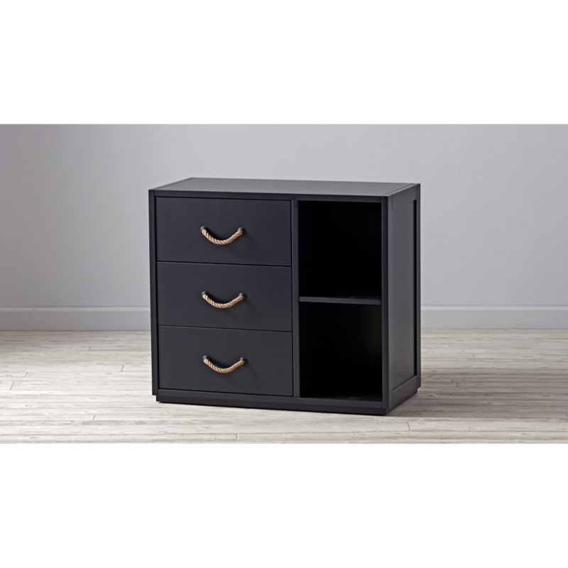 Kids Topside Dark Blue 3Drawer Dresser Crate and Barrel