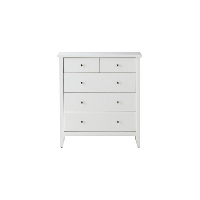 Kids White 2 Over 3 Drawer Dresser Crate And Barrel