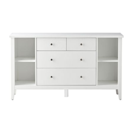 Kids Dressers Kids Modern White Poplar Dresser With Shelves