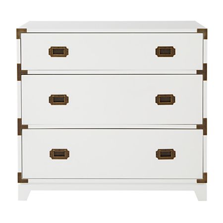 Kids White Campaign 3 Drawer Dresser Crate And Barrel