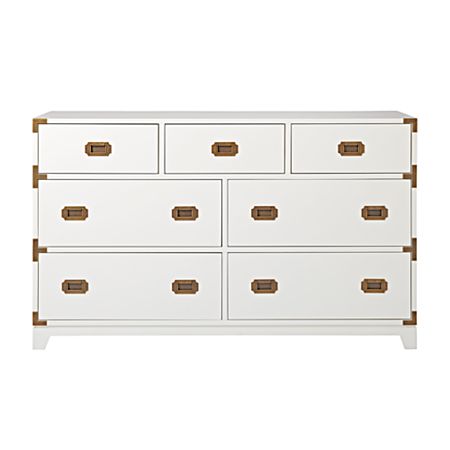 Kids White Campaign Wide Dresser Reviews Crate And Barrel