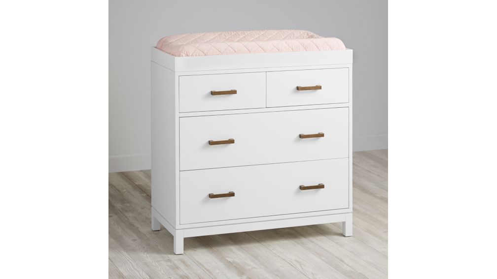 Cargo White Changing Table Topper Crate and Barrel