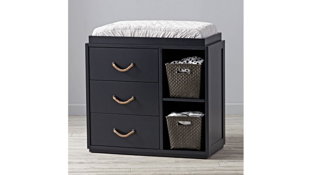 Kids Topside Dark Blue 3Drawer Dresser Crate and Barrel
