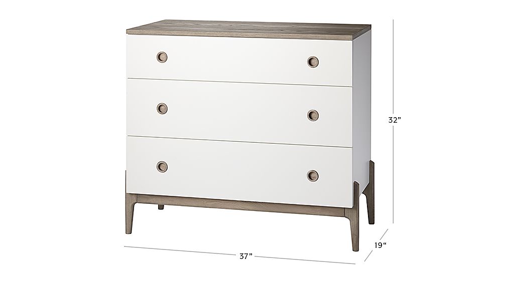 3Drawer Grey and White Dresser in Dressers & Changing Tables + Reviews