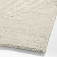 Dreux Wool-Blend Diamond-Textured Ivory Area Rug 8'x10' + Reviews ...