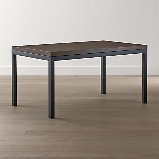 Parsons Myrtle Top/ Dark Steel Base 72x42 Dining Table