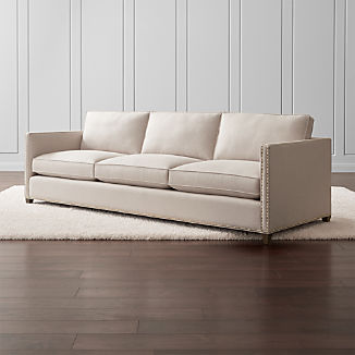Extra Long Sofas Crate And Barrel Dryden 3 Seat 103 Grande Sofa With Nailheads