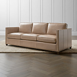 Dryden Leather Queen Sleeper Sofa With Nailheads And Air Mattress Dryden Leather 3 Seat Queen Sleeper Sofa With Nailheads And Air Mattress