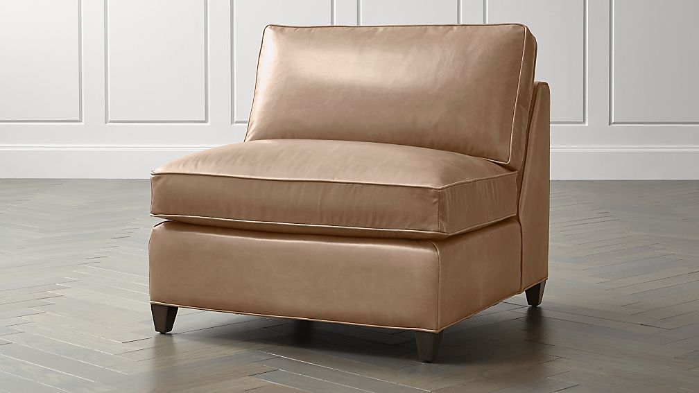 Armless Leather Chairs dryden leather armless chair | crate and barrel Armless Leather Chairs dryden leather armless chair | crate and barrel