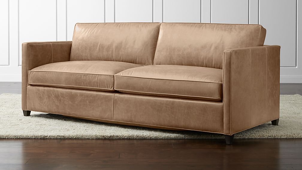 Dryden Leather Queen Sleeper Sofa With Air Mattress Crate And Barrel