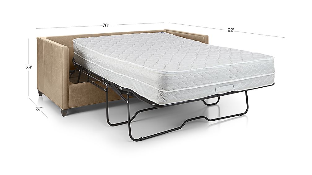 Dryden Leather Full Sleeper Sofa with Air Mattress + Reviews Crate