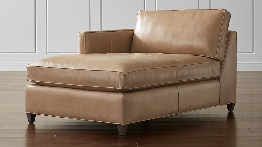 Dryden Leather Left Arm Chaise Lounge + Reviews | Crate ...