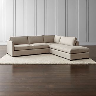 Contemporary Sectional Sofas Crate And Barrel Dryden 3 Piece Sectional