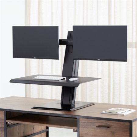 Humanscale Black Dual Monitor Quickstand Eco Standing Desk