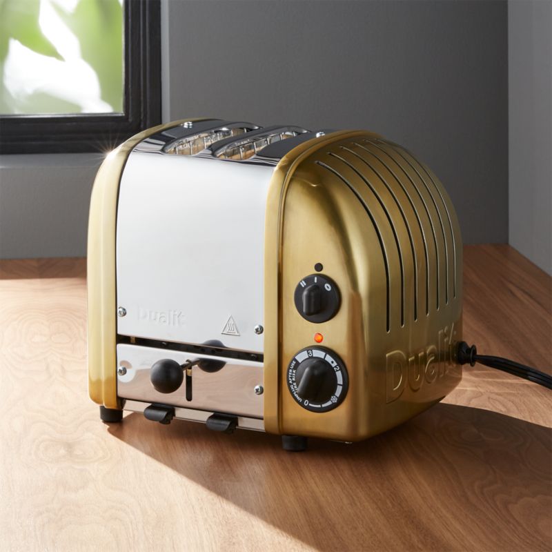 Dualit NewGen 2Slice Brass Toaster + Reviews Crate and Barrel