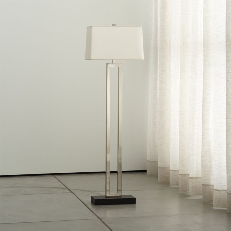 Duncan Antiqued Silver Floor Lamp Reviews Crate And Barrel