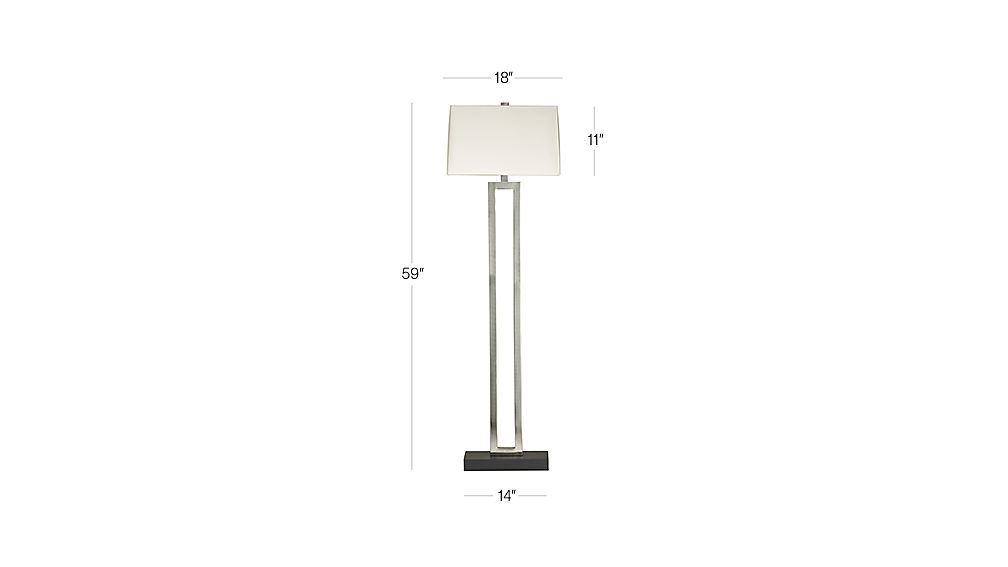 Duncan Antiqued Silver Floor Lamp | Crate and Barrel