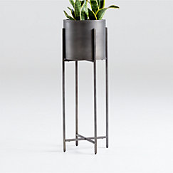 Dundee Bronze Floor Planters Crate And Barrel Dundee Bronze Floor Planters Crate