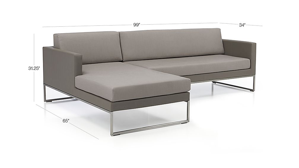 Dune 2Piece Sectional with Sunbrella ® Cushions Sunbrella Taupe