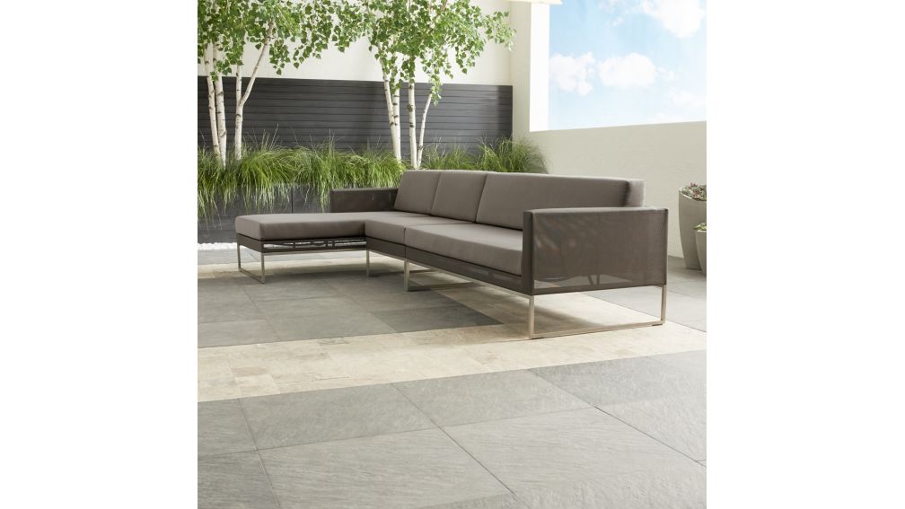 Dune Outdoor 3Piece Sofa in Lounge Furniture + Reviews Crate and Barrel
