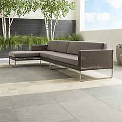 Dune Outdoor Sectional With Sunbrella Fabric Reviews Crate And Dune 3 Piece Sectional Sofa With Sunbrella Cushions