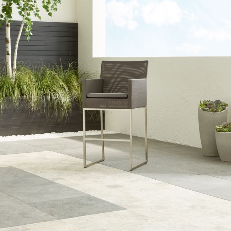 Dune Bar Stool with Sunbrella Cushion Crate and Barrel