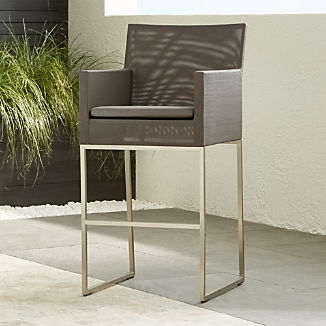 Dune Taupe Bar Stool with Sunbrella ® Cushion