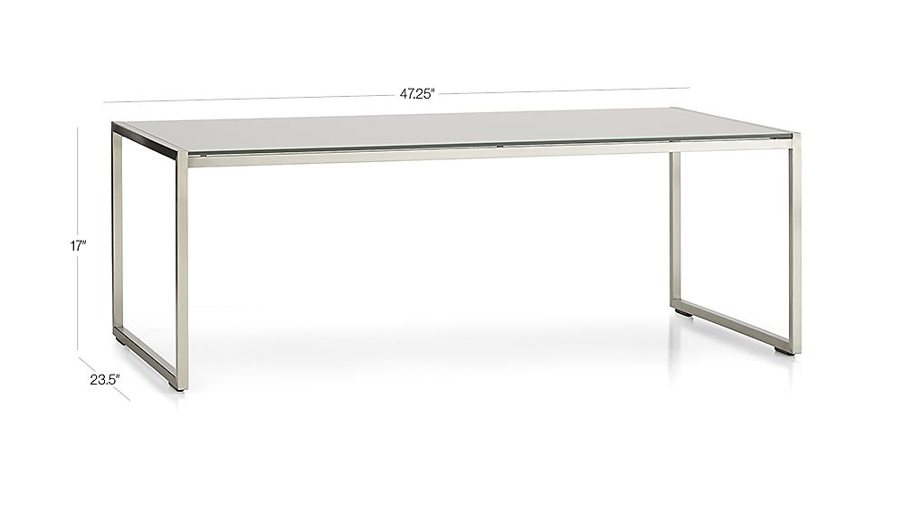 Dune Painted Glass Coffee Table Crate and Barrel