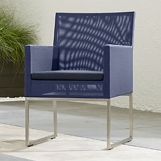 Dune Navy Dining Chair with Sunbrella ® Cushion