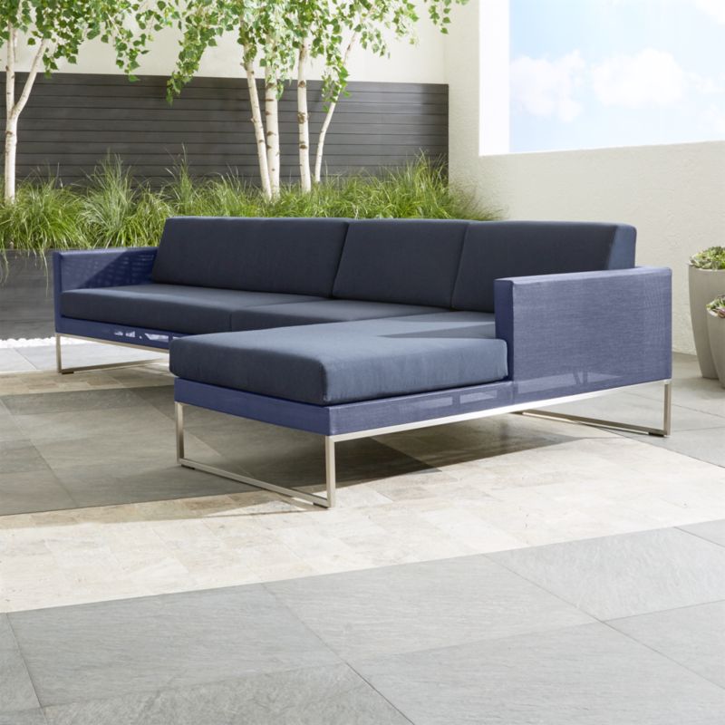 Dune Outdoor Sectional With Sunbrella Fabric Crate And Barrel